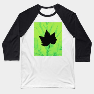 Maple leaf silhouette - Wood sign - The Five Elements Abstract  Symbol Baseball T-Shirt